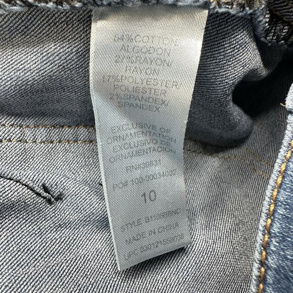 Democracy Jeans Womens 10 Skinny Ab Solution Blue Stretch Denim Tummy Control - Picture 10 of 12